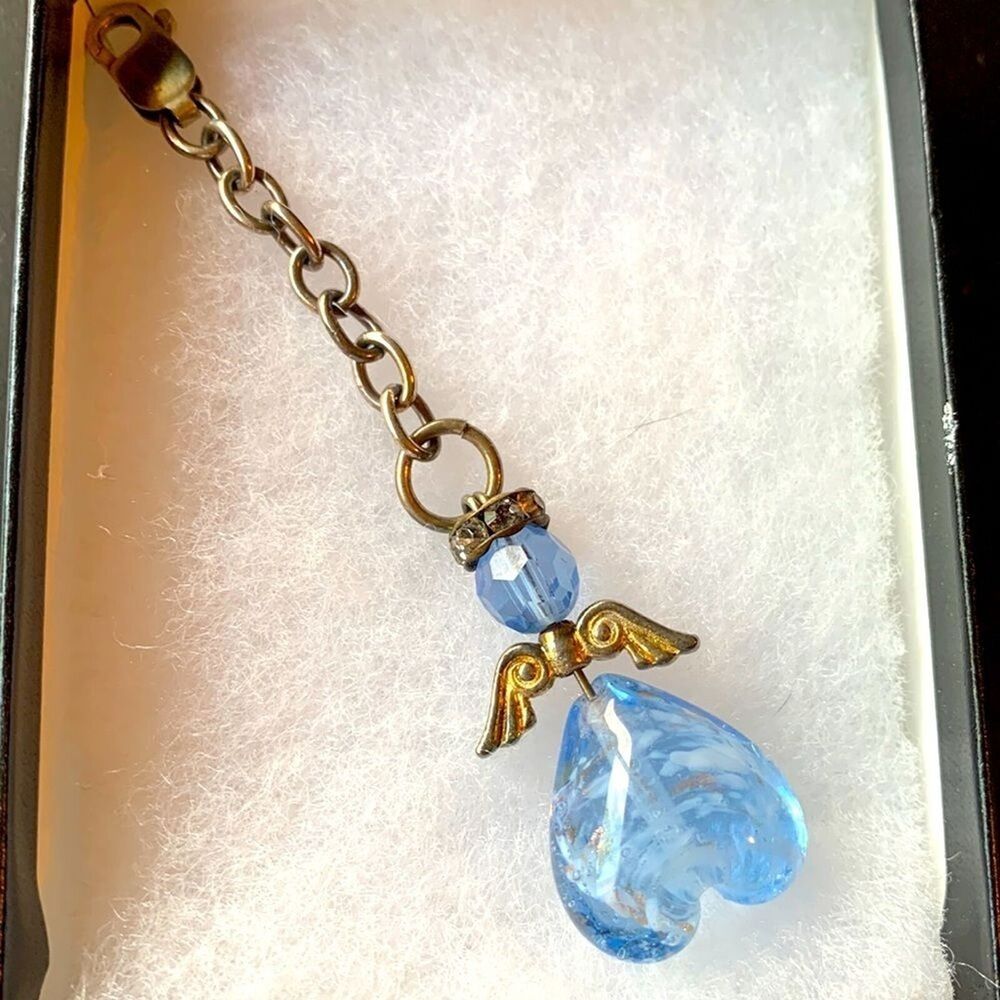Handmade Blue Angel Keychain